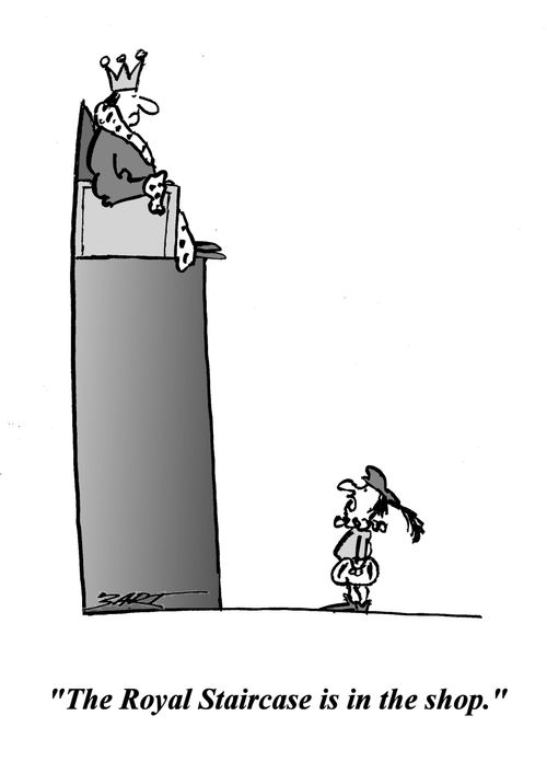 'The Royal Staircase is in the shop.'