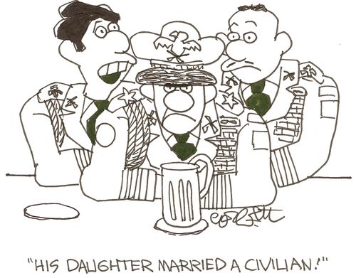 'His daughter married a civilian!'