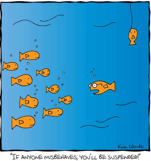 'If anyone misbehaves, you'll be suspended!'