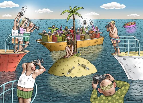 Castaway is part of a cruise tour.