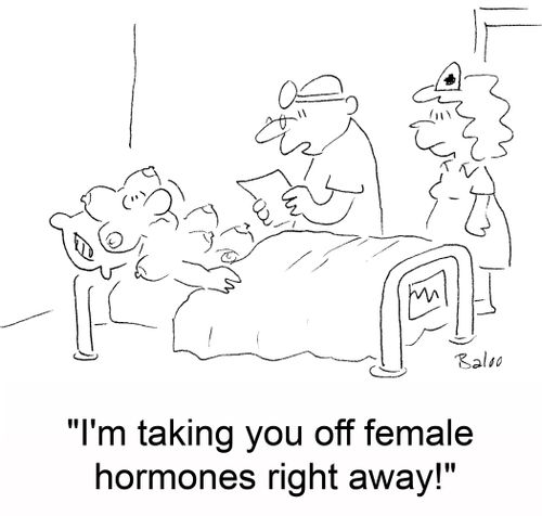 'I'm taking you off female hormones right away!'