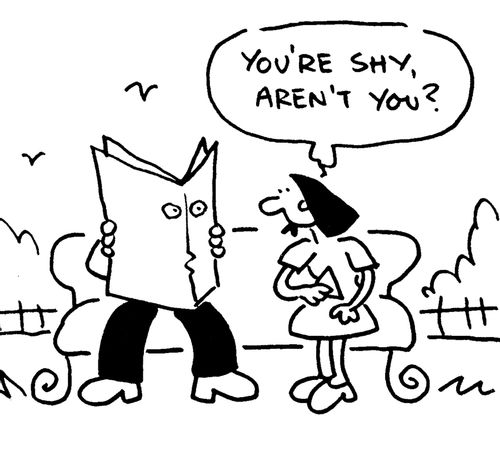 'You're shy aren't you?'