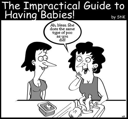 Impractical Guide to Having Babies: 'Mum inspects poo'