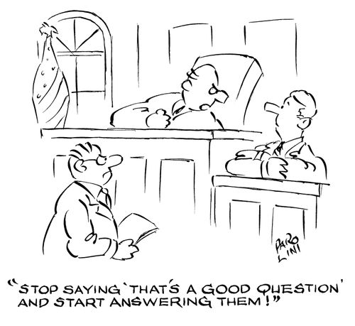 'Stop saying 'that's a good question' and start answering them!'