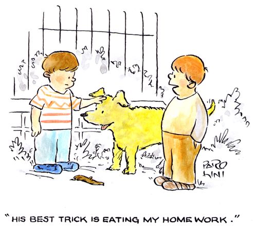 'His best trick is eating my homework.'