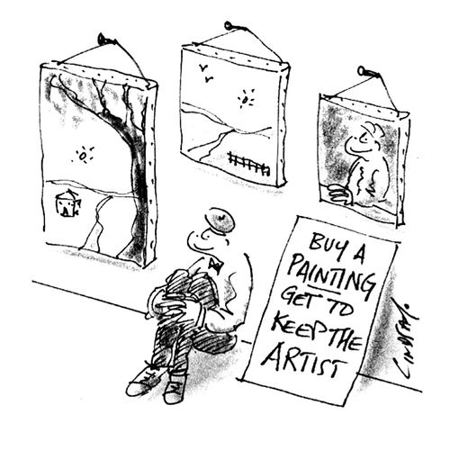 Buy a painting get to keep the artist.