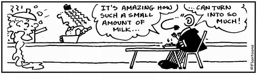 'A small amount of milk can turn into so much.'