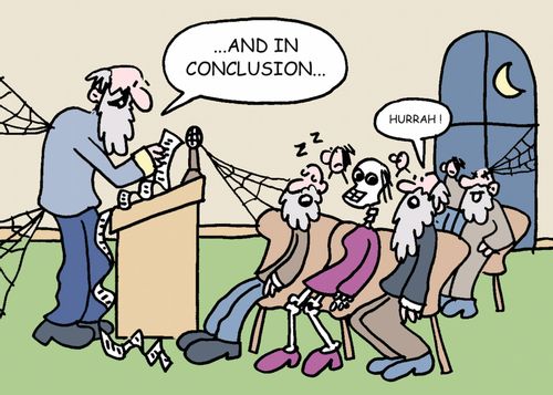 'And in conclusion...'