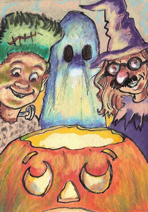 A Spooked Pumpkin.