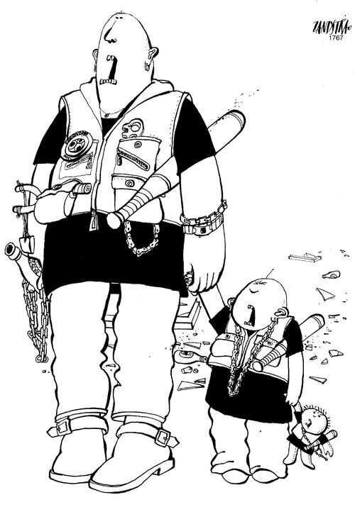 Thug with his son.