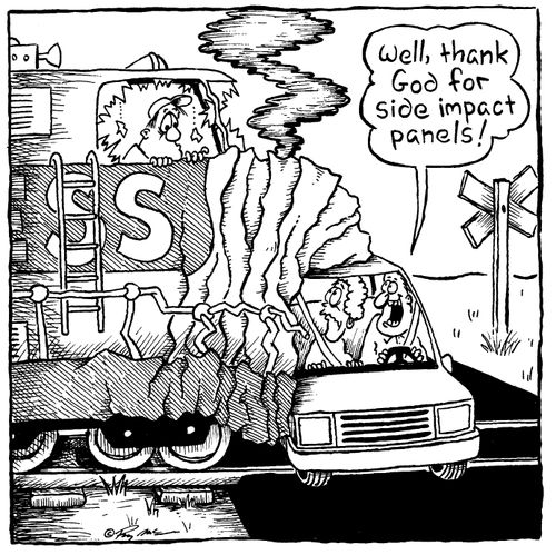 Well thank god for side impact panels!