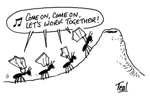 'Come on, come on, let's work together!'