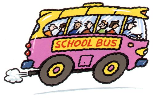 Speeding school bus.