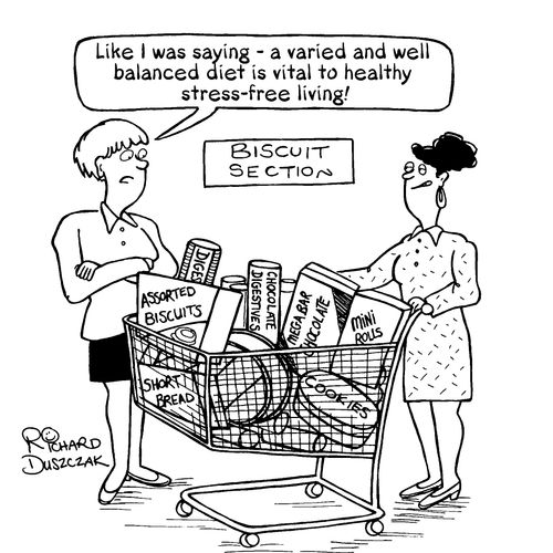 "A varied and well-balanced diet is vital to healthy and stress-free living�"