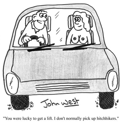 "...I don't normally pick up hitchhikers."
