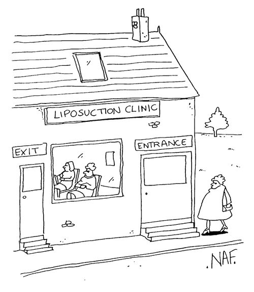 'Liposuction Clinic' Big entrance, little exit