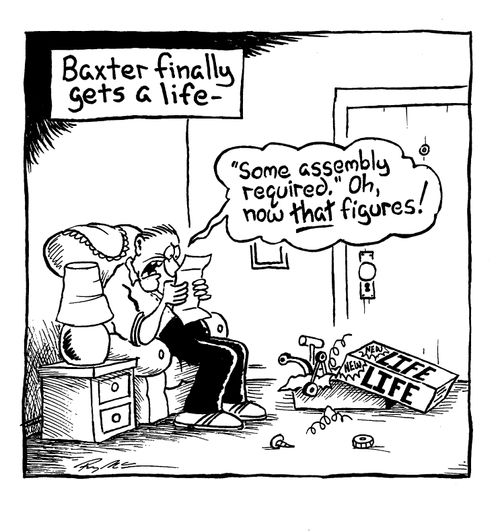 Baxter finally gets a life