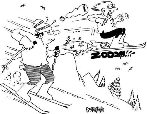 The rocket powered skiier