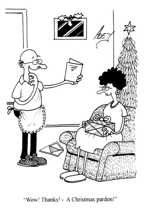 'Wow! Thanks! - A Christmas pardon!'