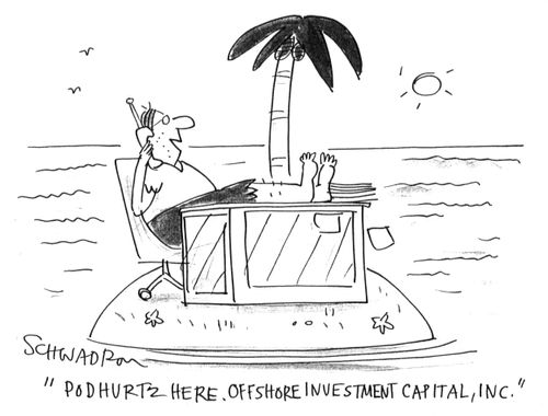 'Podhurtz here. Offshore investment capital, inc.'