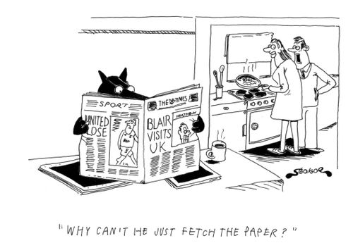 'Why can't he just fetch the paper?'