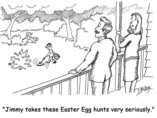 'Jimmy takes these Easter Egg hunts very seriously.'