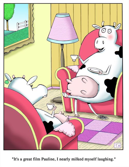 'It's a great film Pauline, I nearly milked myself laughing.'