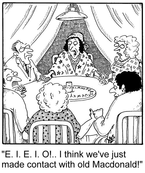 'E. I. E. I. O!.. I think we've just made contact with old Macdonald!'