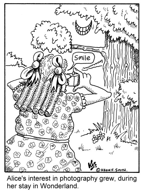 Alice's interest in photography grew, during her stay in Wonderland.