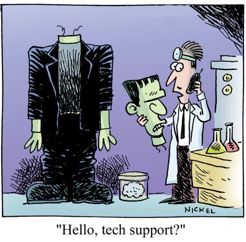 Frankenstein Tech Support.