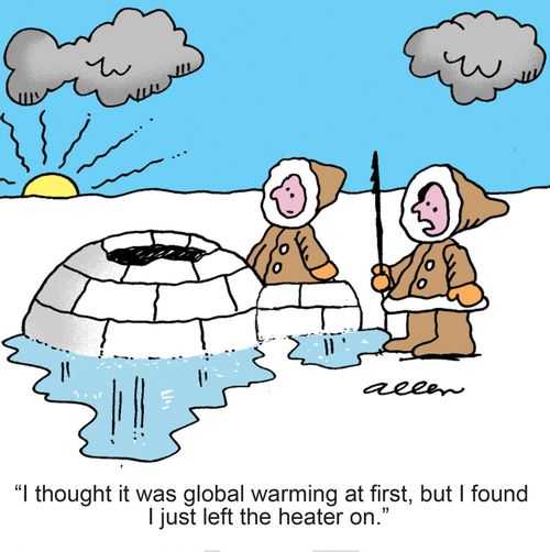 'I thought it was global warming at first, but I found I'd just left the heater on.'