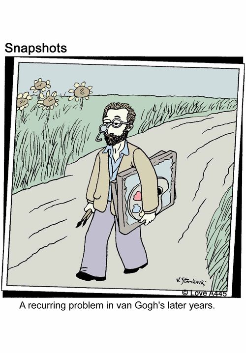 A recurring problem in Van Gogh's later years.