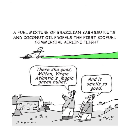 First biofuel commercial airline flight.