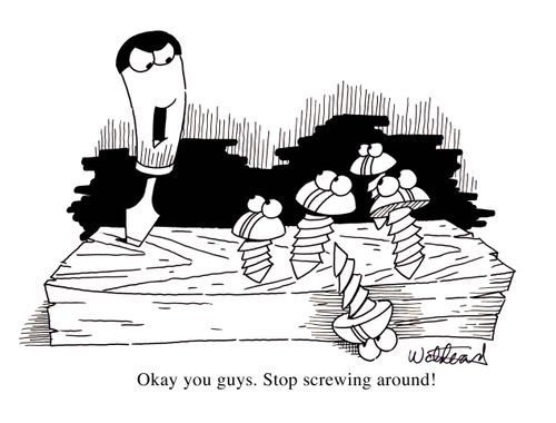 "Stop screwing around!"
