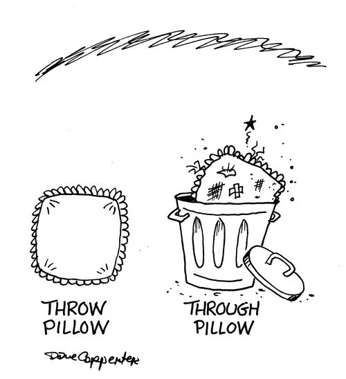 Throw pillow, through pillow.