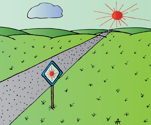 Sun an road