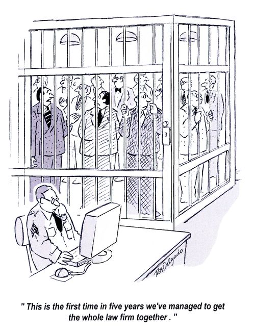 'This is the first time in five years we've managed to get the whole law firm together.'