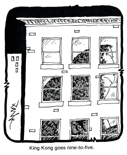 King Kong goes nine-to-five.