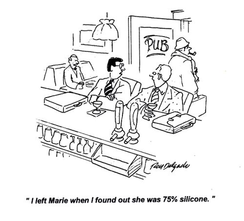 'I left Marie when I found out she was 75% silicone.'