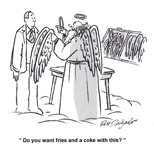 'Do you want fries and a coke with this?'