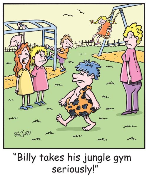 'Billy takes his jungle gym seriously!'