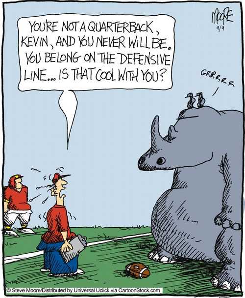 'You're not a quarterback, Kevin, and you never will be. You belong on the defensive line...'