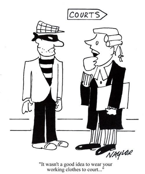 'It wasn't a good idea to wear your work clothes to court...'