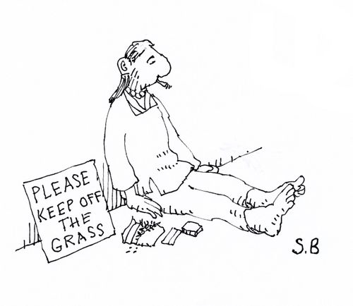 Please keep off the grass.