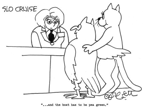'...and the boat has to be pea green.'