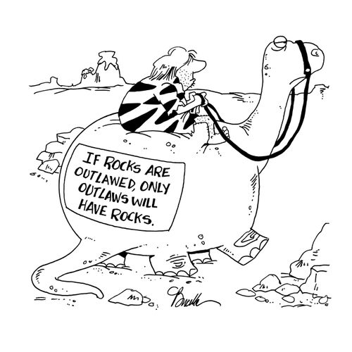 If Rocks Are Outlawed, Only Outlaws Will Have Rocks.