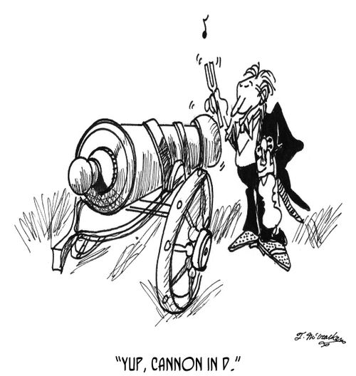 'Yup, cannon in D.'