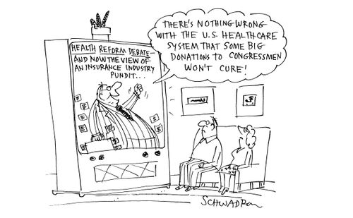 There's nothing wrong with the US healthcare system some big donations to congressmen won't cure!