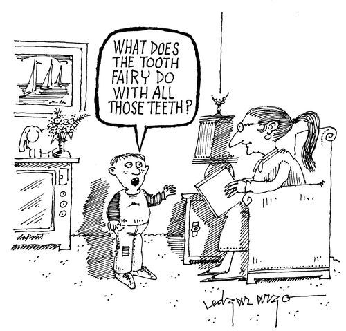 'What does the tooth fairy do with all those teeth?'