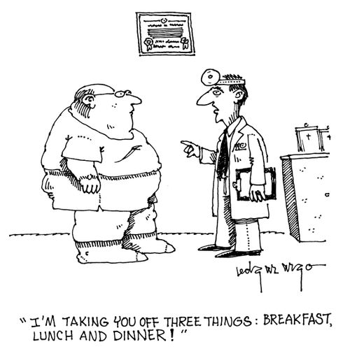 'I'm taking you off three things: breakfast, lunch and dinner!'